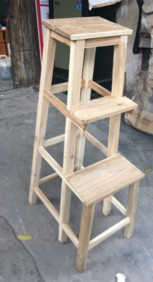 Ghế thắp hương bàn thờ bằng gỗ 3 bậc GTH01