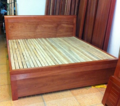 Giường ngủ đơn gỗ xoan rộng 1.2m GGN01