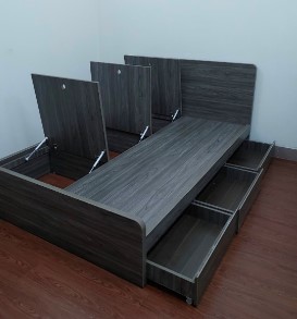 Giường ngủ bằng gỗ giá rẻ rộng 1.6m GN74