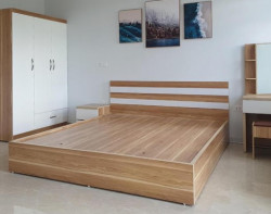 Giường ngủ gỗ hiện đại rộng 1.6m GN24
