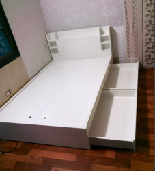 Giường ngủ đẹp gỗ công nghiệp có ngăn kéo rộng 1.8m GN26