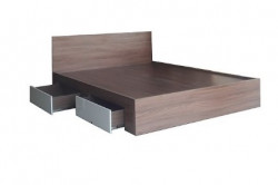 Giường ngủ đôi có ngăn gỗ công nghiệp rộng 1.5m GN08