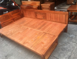 Giường gỗ gấp làm ghế giá rẻ 1m2 GGX12