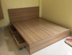 Giường ngủ đẹp có ngăn kéo rộng 1.2m GN69