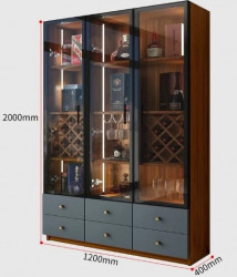 Tủ gỗ đứng đựng rượu trang trí phòng khách TRG46