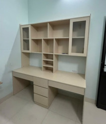 Bàn học đôi có giá sách liền bàn BGKS09