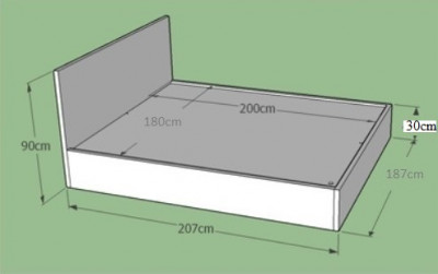 Giường ngủ đẹp giá rẻ gỗ công nghiệp MDF rộng 1.8m GN05