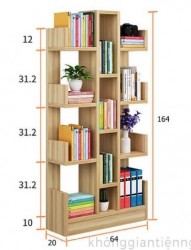 Kệ sách trang trí gỗ đẹp TS43