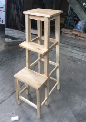 Ghế thắp hương bàn thờ bằng gỗ 3 bậc GTH01