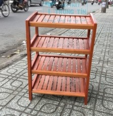Kệ để giày dép gỗ tự nhiên giá rẻ 4 tầng KG4T45