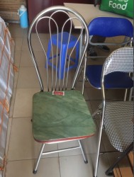 Bàn ăn chân gấp inox Xuân Hòa mặt gỗ BI-0712VI