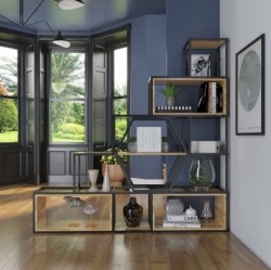 Kệ khung sắt trang trí giá rẻ hình bậc thang KKS38