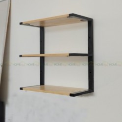 Kệ sắt treo tường giá rẻ đợt gỗ KKS62