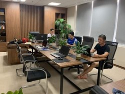 Bàn làm việc văn phòng khung sắt rộng 2m BHKS11