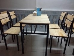 Bộ bàn ghế quán ăn giá rẻ 4 ghế BQA10