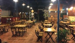 Bộ bàn ghế quán cafe giá rẻ  khung sắt BQA02