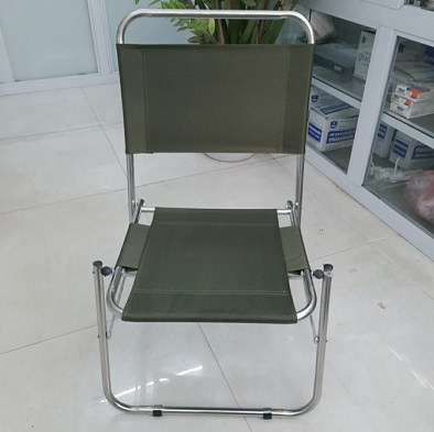 Ghế xếp cafe vải khung inox  lưng trung giá rẻ GXI-02