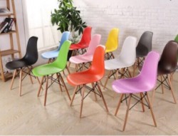Ghế cafe chân gỗ đệm nhựa GCF02
