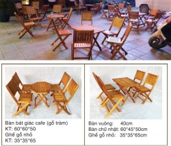 Bàn ghế quán cafe vỉ hè giá rẻ CFG04
