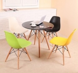 Bàn cafe chân gỗ giá rẻ mặt bàn gỗ tự nhiên phi 80cm BCF80