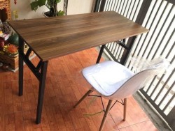 Bàn gấp khung sắt mặt gỗ giá rẻ dài 1m sâu 50cm BGS02