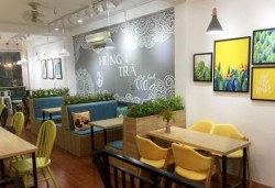 Bàn ghế ngồi quán cafe trà sữa phòng trà GCF23