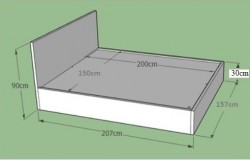 Giường ngủ gỗ công nghiệp giá rẻ rộng 1.5m GN64
