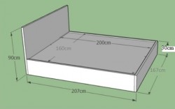 Giường ngủ gỗ công nghiệp rộng 1.2m GN68