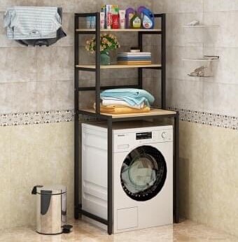 Kệ để máy giặt đồ dùng nhà tắm  khung sắt KMG75