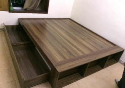 Giường ngủ gỗ công nghiệp kèm kệ sách rộng 1.6m GN35