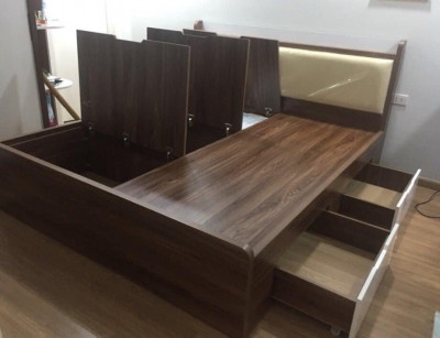 Giường ngủ gỗ thông minh cao cấp gỗ MDF rộng 1.8m GN37