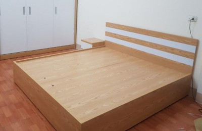 Giường ngủ gỗ công nghiệp giá rẻ rộng 1.2m GN23