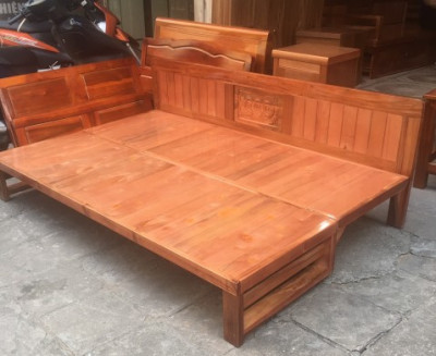 Giường gấp  làm ghế có ngăn kéo GGXK160
