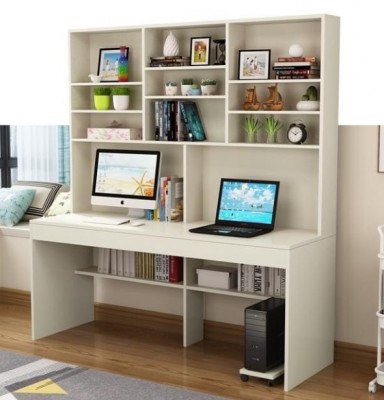 Bàn học sinh đôi liền giá để sách BGKS32