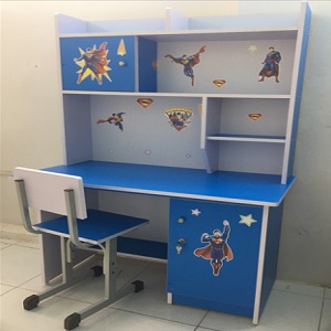 Bàn học cho bé có giá sách rộng 1m BLG10XD