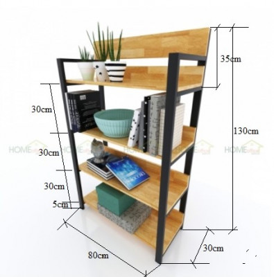 Giá kệ để đồ khung sắt đợt gỗ giá rẻ KKS10
