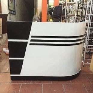 Bàn quầy thu ngân đẹp nhỏ gọn dài 1.2m BQG12 đen