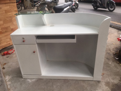 Bàn quầy lễ tân đẹp giá rẻ BQG12XL dài 1.2m