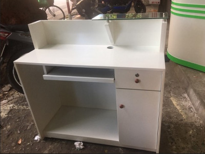Bàn quầy bar cafe spa  giá rẻ dài 1m BQTG10 chỉ đen