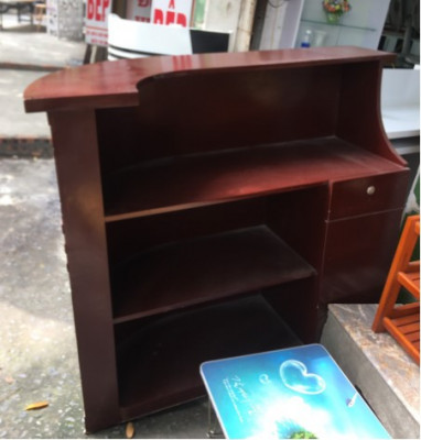Bàn quầy quán bar cafe giá rẻ BQMG14 đen dài 1.4m