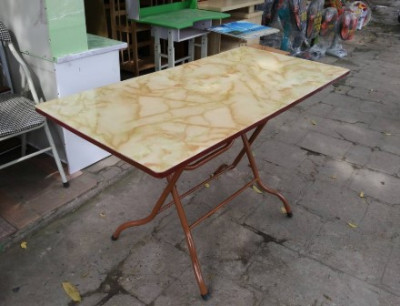 Bàn ăn đẹp gấp gọn Xuân Hòa chân sắt sơn tĩnh điện BI-0712VS