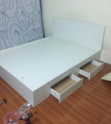 Giường ngủ đẹp có ngăn kéo rộng 1.2m GN69
