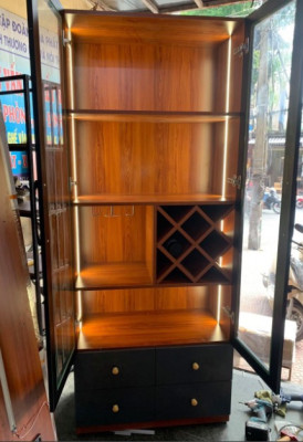 Tủ rượu cánh kính rộng 80cm TRG43