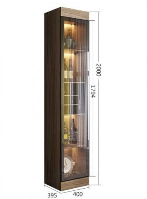 Kệ tủ rượu cánh kính nhỏ rộng 40cm TRG26