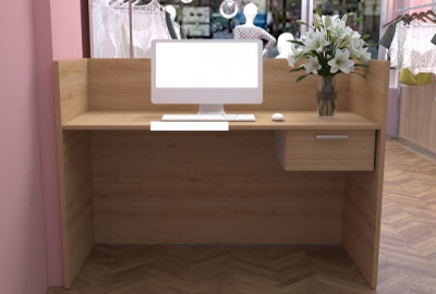 Bàn quầy thu ngân giá rẻ dài 1.2m BQG28