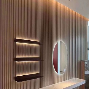 Ốp tường nhựa lam sóng giả gỗ TNG03 giá thi công 490.000đ/mét vuông