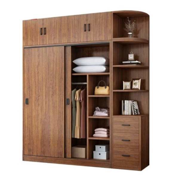 Tủ quần áo cánh mở lùa chồng hai tầng rộng 1.6m TAG74