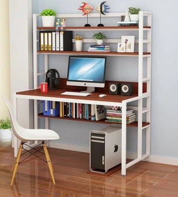 Bàn học khung sắt có giá sách rộng 1.2m BSKS01