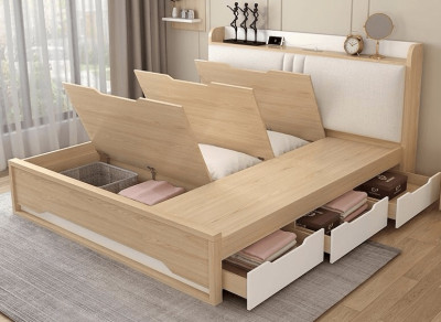 Giường ngủ thông minh dát lật rộng 1.6m GN14