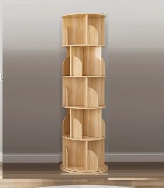 Kệ sách gỗ thông minh xoay tròn 5 tầng TS66